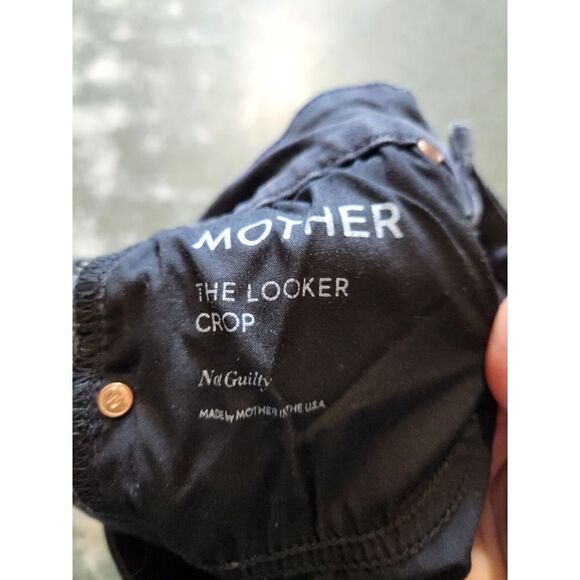 Mother The Looker Crop Black Jeans Not Guilty sz 24 - Picture 5 of 7